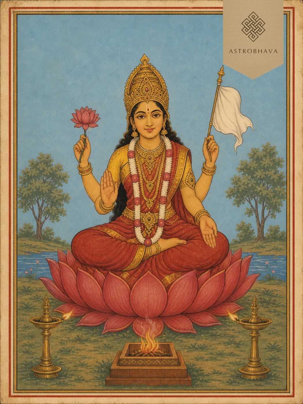 Adi Lakshmi, invoked in the Adi Lakshmi Homa