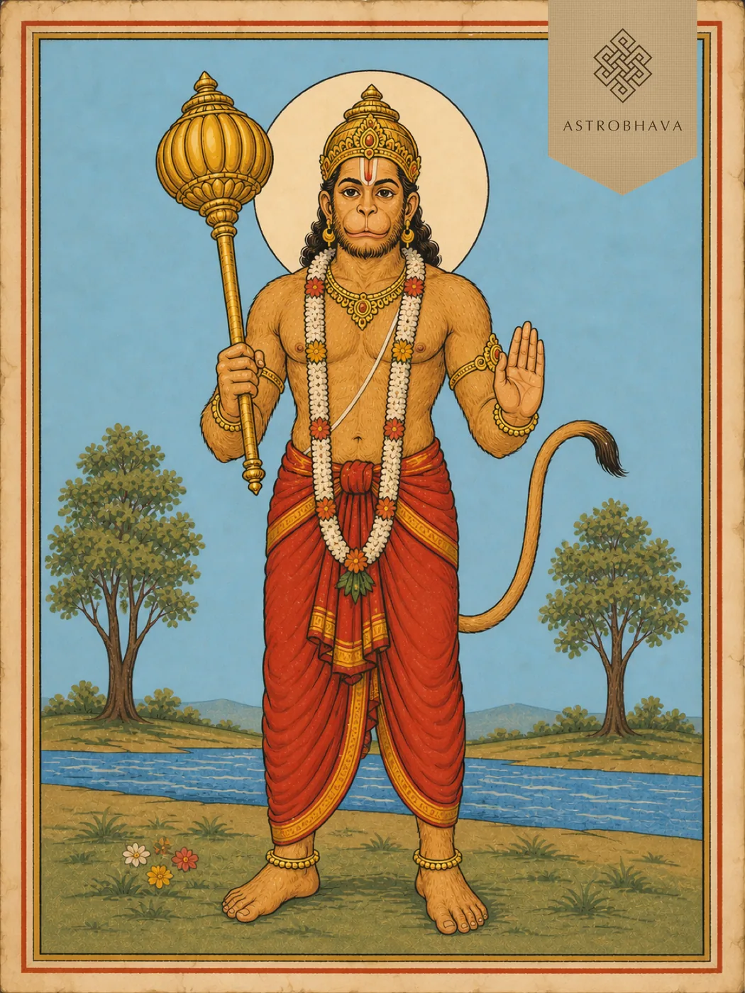 Hanuman, invoked in the Hanuman Homa